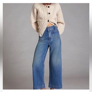 Pilcro Skipper Cropped Wide-Leg Jeans Sz 23